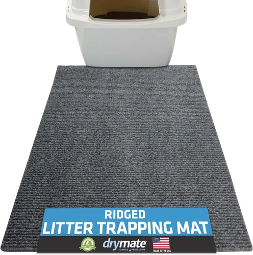Miniatura 11 de Drymate - Tapete para gatos, contra desorden de caja de arena, a prueba de orina, absorbente/impermeable, 20 x 28 pulgadas, azul