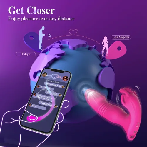 Miniatura 5 de Vibrador de empuje - Juguetes sexuales femeninos - Vibrador de control remoto 3 en 1 juguete sexual para vibradores de clítoris punto G, juguetes