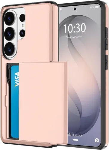 Miniatura 27 de Funda tipo cartera para Samsung Galaxy S22 Ultra con 4 ranuras para tarjetas de crédito a prueba de golpes, funda híbrida de protección reforzada