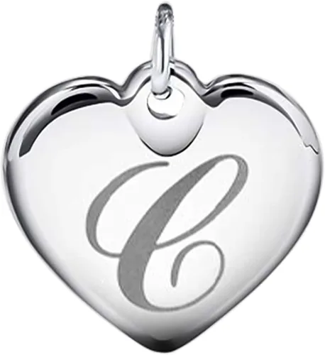 Miniatura 9 de Estendly - Pulsera de cuentas de acero inoxidable de 6mm con dije en forma de corazón e inicial, 26 letras, ideal como regalo de cumpleaños