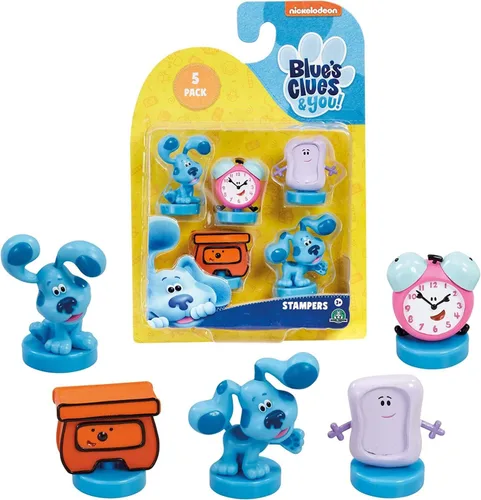 P.M.I. Sellos de Blue's Clues para Niños | 5 Sellos de Juguetes de Blue's Clues en 1 Paquete | Colecciona Todos los 12 Juguetes de Blue's Clues /