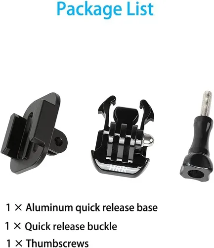 Miniatura 6 de PellKing Base de liberación rápida para trípode compatible con GoPro Hero 13 12 11 10 9 8 7 6 5 4 Session Max, Insta360 One R, DJI Osmo Action 5 4 3