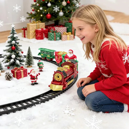 Miniatura 8 de Juego de trenes de Navidad Mini Trenes de Santa