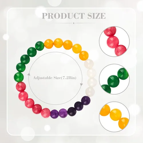 Miniatura 2 de Money Wealth Success Pulsera de protección para hombres y mujeres, 0.315 in, piedra natural, jade y citrino, ágata de la suerte, pulsera