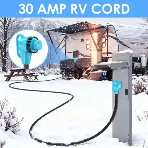 Miniatura 6 de CircleCord Cable de alimentación para caravana de 30 amperios de 36 pies con bloqueo giratorio, resistente calibre 10, 3 cables, STW de cobre puro