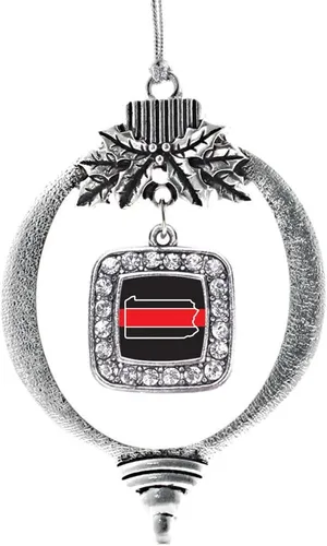 Miniatura 60 de Inspired Silver - Nana púrpura - Adorno de Navidad plateado - Adorno cuadrado para árbol de Navidad con circonita cúbica - Decoración colgante