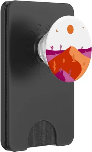 Miniatura 8 de Sutil bandera del orgullo lesbiano del desierto, paisaje lesbiano, orgullo PopSockets intercambiables PopGrip