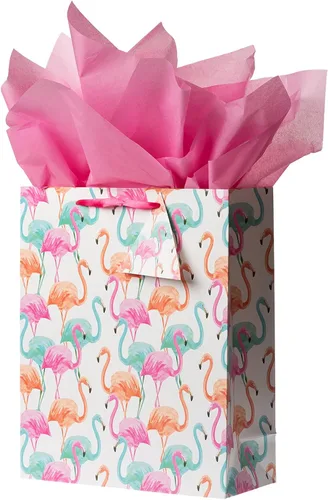 Bobobag - Bolsa de regalo grande de 13 pulgadas con papel de seda para bolsas de regalo de cumpleaños, bolsas de boda, bolsa de venta al por menor