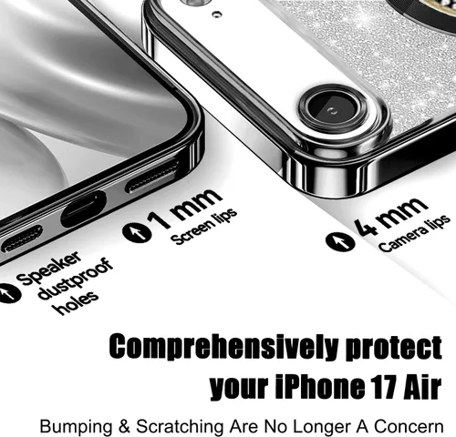 Miniatura 291 de Misscase Funda magnética con purpurina para iPhone 11 compatible con MagSafe, protección completa, delgada, a prueba de golpes, antiarañazos