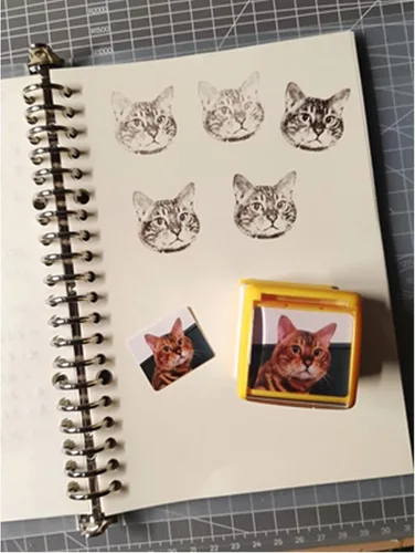 Miniatura 15 de Sello personalizado para retrato de mascota, sello de cara de mascota personalizado, sello de tinta personalizado, Ta personalizado, sello para Verde
