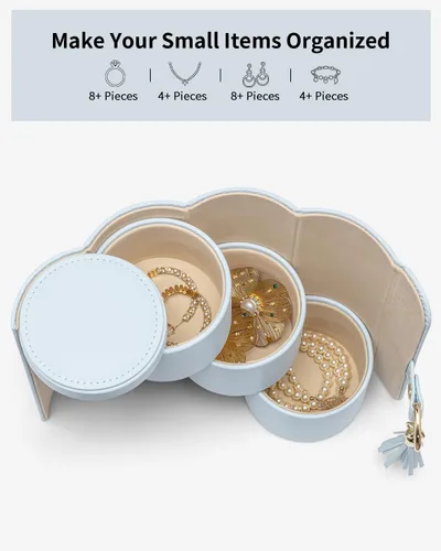 Miniatura 52 de Vlando Viaggio - Joyero pequeño, caja de almacenamiento para accesorios de viaje