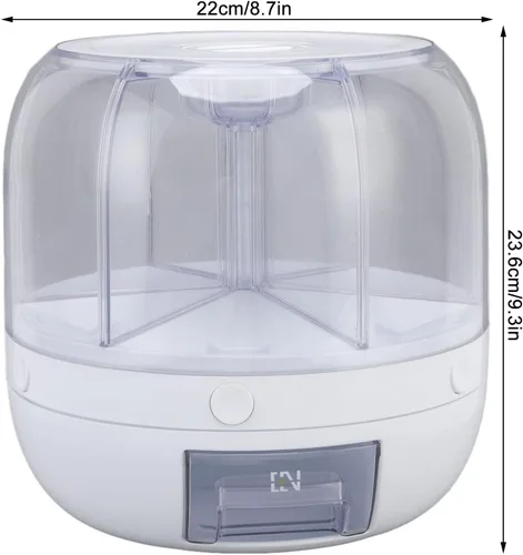 Miniatura 2 de Dispensador de arroz, dispensador de granos, 6 rejillas, dispensador de PP, organizador de almacenamiento de granos para cocina doméstica (#1)