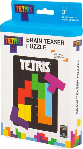 Miniatura 5 de Rompecabezas de Tetris Tetrimino Shapes 3D Brain Teaser. Incluye 7 piezas de madera de tetrimino y tablero de madera plana. Producto