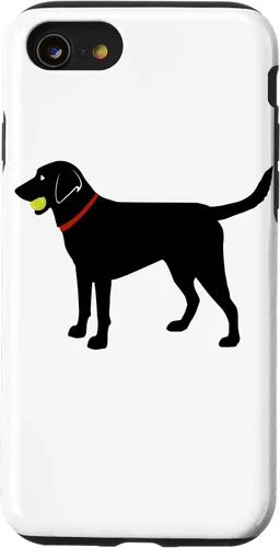 Miniatura 17 de Funda de regalo para iPhone 13 Labrador Retriever Fetch, Black Lab Play Ball Dog Lover