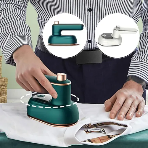 Miniatura 2 de Plancha rotativa y vaporizadora, mini plancha portátil 2 en 1, plancha de mano para ropa, planchado en seco y húmedo giratorio de 180 grados