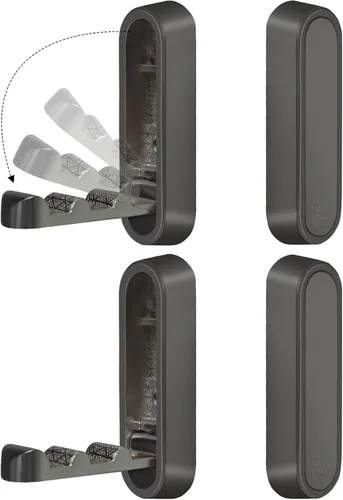 Miniatura 13 de 4 piezas de ganchos de pared dorados plegables, ganchos de pared plegables de aleación de zinc resistentes, ganchos de abrigo ocultos plegables
