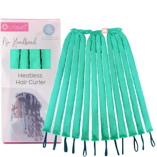 Miniatura 17 de Octocurl Rizador de pelo sin calor sin diadema, suave envoltura rizadora de pulpo para rizos nocturnos, espiral, suelto, ondas de playa, peinado sin