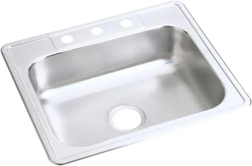 Miniatura 13 de Elkay D12522 Dayton Fregadero de Cocina de Acero Inoxidable de 25" de Empotrar de Una Sola Cubeta - 1 Orificio para Grifo