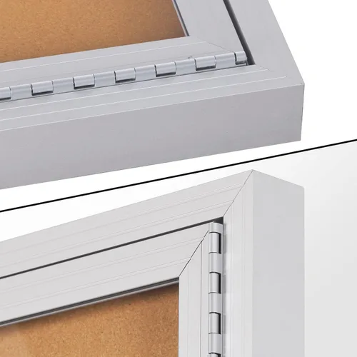Miniatura 4 de INNOVART Tablero de anuncios cerrado de 96 x 48 pulgadas, tablero de anuncios de corcho con cerradura con marco de aluminio, tablero de anuncios