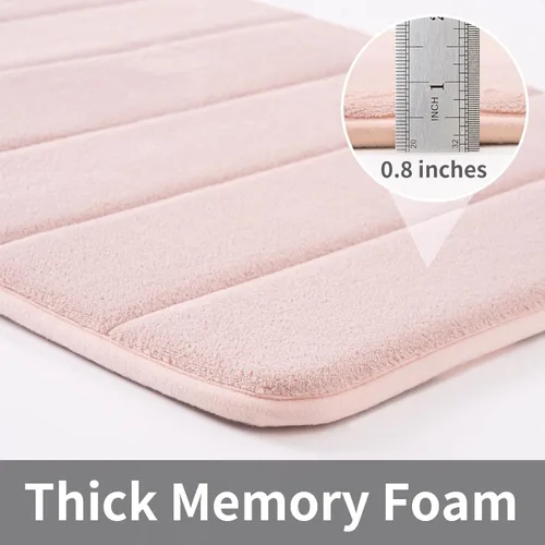 Miniatura 6 de ROSMARUS Alfombra de baño de espuma viscoelástica 17” x 24”, alfombras de baño absorbentes de agua para el baño, alfombras de baño antideslizantes
