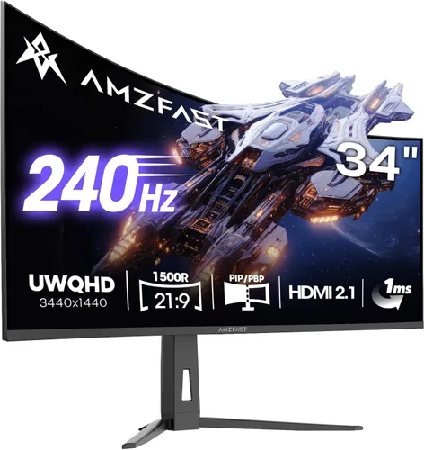 Miniatura 17 de Amzfast - Monitor de juegos de 24 pulgadas 180Hz 200Hz FHD 1080p, monitor de computadora, sincronización adaptativa de 1 ms, 3000:1, pantalla HDR