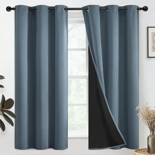 Miniatura 155 de SimpleHome - Cortinas opacas 100% para recámara, cortinas de ventana con ojales beige, con aislamiento térmico, cortinas de oscurecimiento
