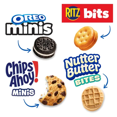 Miniatura 10 de Mini galletas OREO, mini galletas CHIPS AHOY!, Nutter Butter Bites y RITZ Bits galletas de queso, paquete surtido, 15 bolsas grandes