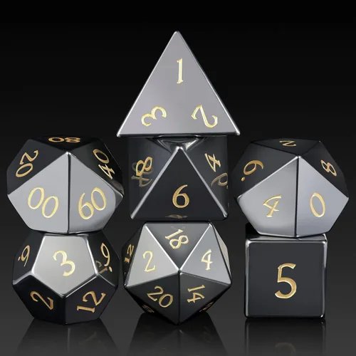 Miniatura 22 de Juego de dados Aagte D&D DNDND Un juego completo de dados de piedra DND con estuche de regalo magnífico para juego de mesa Dungeons and Dragons