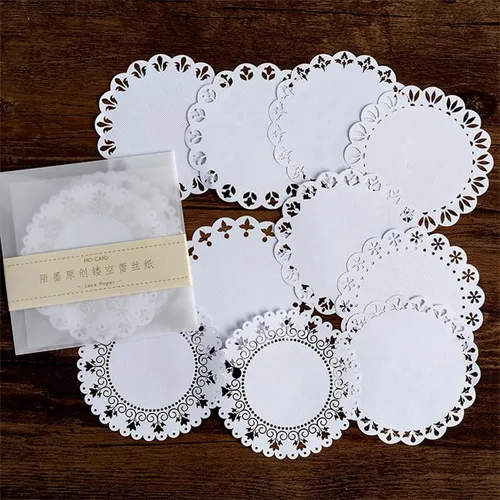 Miniatura 16 de Kit de papel para álbum de recortes, organizador de diario de collage redondo hueco, materiales para adultos, suministros de decoración de diario