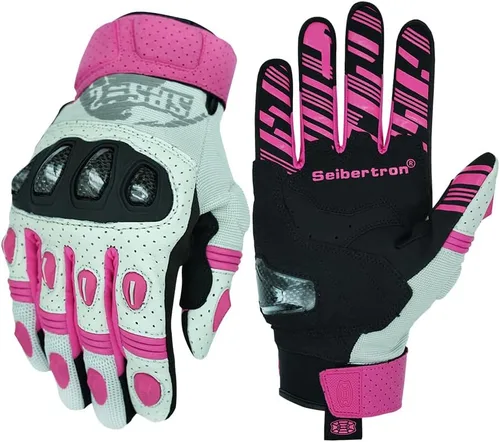 Miniatura 23 de Seibertron SPS Series - Guantes para motocicleta con pantalla táctil, para motocross, BMX, ATV, MTB, ciclismo, completo o medio dedo, para adultos