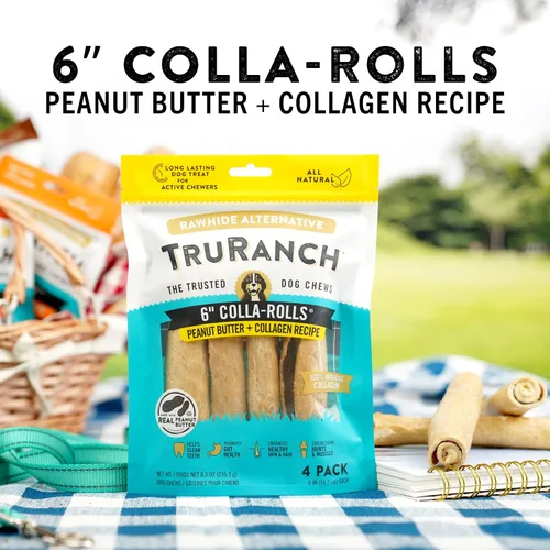 Miniatura 7 de TRURANCH Rollos de colágeno – Rollos de colágeno de 6 pulgadas para perros – Apoyo saludable para las articulaciones de larga duración – Alternativa