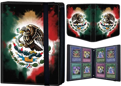 Miniatura 15 de Carpeta de tarjetas coleccionables de 4 bolsillos para 400 tarjetas, libro con banda elástica que se adapta a la mayoría de tarjetas de tamaño Flor