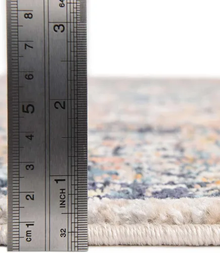 Miniatura 5 de Unique Loom Lola Collection - Alfombra tradicional (2 pies 2 pulgadas x 3 pies 1 pulgada, rectangular, azul/gris)