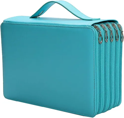 Miniatura 25 de Estuche para lápices Jungle con 120 ranuras de tela Oxford, con ranura para lápices, organizador con práctico envoltorio portátil, soporte multicapa
