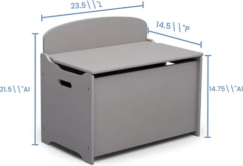 Miniatura 5 de Delta Children MySize Deluxe - Caja de juguetes, color gris