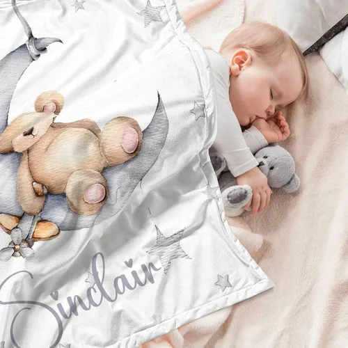 Miniatura 3 de Manta de bebé personalizada para niñas y niños, manta de bebé personalizada con nombre, mantas de regalo personalizadas súper suaves para niños