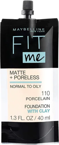 Miniatura 18 de Maybelline New York Fit Me Matte + Poreless Base Líquida, Formato de Bolsa, 220 Natural Beige, 1.3 onzas 220 Beige natural