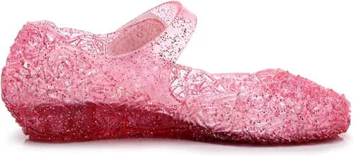 Miniatura 3 de Dongni Disfraces de princesa, zapatos planos de gelatina, sandalias de disfraces para fiestas de cumpleaños para niñas pequeñas, inspiradas