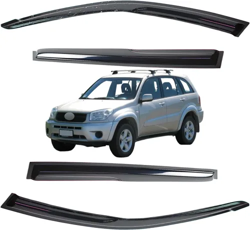 Miniatura 53 de Viseras para ventanas para Mazda 3 Sedán 4 puertas 2004 2005 2006 2007 2008 2009 estilo JDM Mugen, deflector de viento, protector solar y de lluvia
