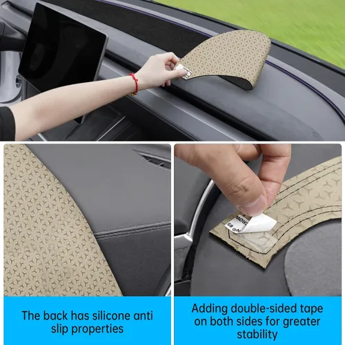 Miniatura 4 de MASHA - Funda para salpicadero para Tesla Model Y Juniper 2025-2026, almohadilla de salpicadero de franela compatible con el nuevo salpicadero