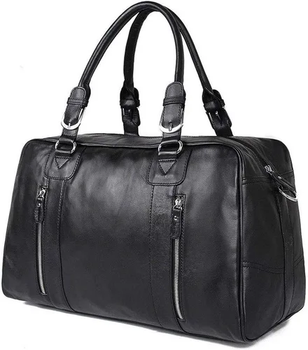 Miniatura 2 de Vintage aceite cera cuero viaje Duffel 15 "portátil hombro bolsa de fin de semana deportes durante la noche equipaje Tote bolso gimnasio bolsa