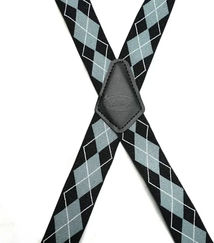 Miniatura 3 de Tirantes para hombre MELOTOUGH con clip duradero gris Argyle
