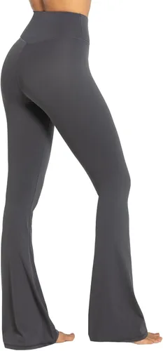 Miniatura 6 de Sunzel - Leggings acampanados para mujer, sin costuras frontales, pantalones de yoga con control de abdomen, cintura alta cruzada, 28303234 pulgadas