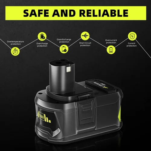 Miniatura 5 de Paquete de 2 baterías actualizadas de 9000 mAh P108 compatibles con Ryobi 18 V batería de litio P108 P102 P103 P104 P105 P107 P109 P122