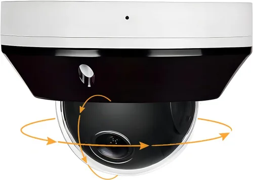 Real HD Mini cámara IP PoE domo PTZ de 6MP para exteriores con inclinación panorámica, zoom 3X, lente varifocal motorizada de 0.110-0.315 in, H.265,