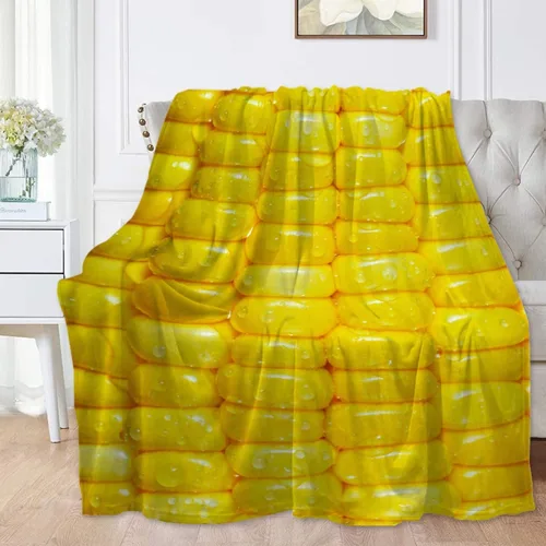 Miniatura 17 de Manta de frijoles horneados 3D para niñas, niños, suave y acogedora manta de vellón divertida para cama, sofá, sillas, para todas las estaciones