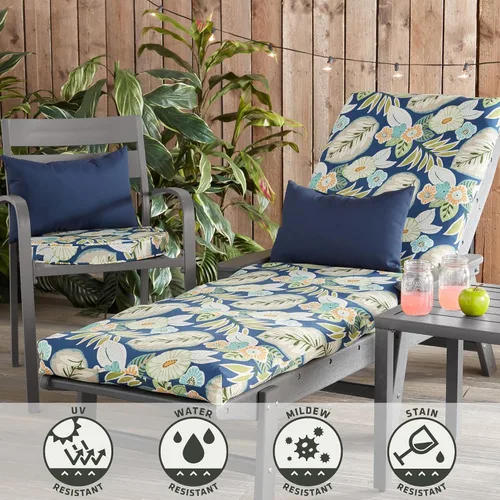 Miniatura 4 de Greendale Home Fashions - Cojín para sillas en exterior midnight