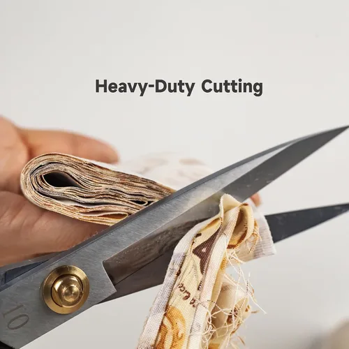 Miniatura 4 de KEARING Tijeras de 22,8 cm de sastre resistentes para tela, profesionales, aptas para cortar con precisión cuero, denim y telas de múltiples capas