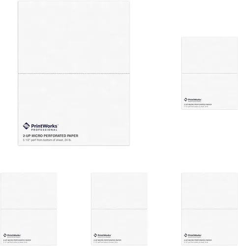 Miniatura 27 de PrintWorks Papel perforado profesional de 3 partes de 8.5 x 11 pulgadas, perfecto para W-2, 1099 y uso llamativo, fabricado en los Estados Unidos