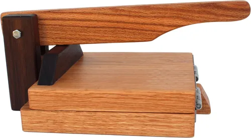 Miniatura 2 de Prensa de tortilla de 8 pulgadas de roble rojo – Elaborada a mano, fabricante de tortillas de madera dura por Central Coast Woodworks rojo (Red Oak)